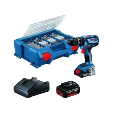 BOSCH plavi alat GSB 18V-45 Bosch Aku vibraciona buš/odvrtač+82-delni set L-Case 1×2.0Ah +1×4.0Ah | 0615A5008G BOSCH plavi alat GSB 18V-45 Bosch Aku vibraciona buš/odvrtač+82-delni set L-Case 1×2.0Ah +1×4.0Ah | 0615A5008G