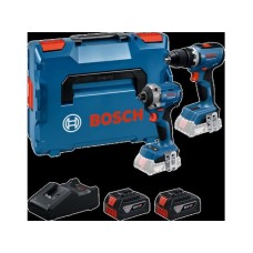 BOSCH plavi alat GSR 18V-65 + GDR 18V-215, 2 X 5.0 Ah baterija + punjač + L-Boxx 136