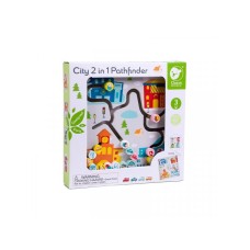 CLASSIC WORLD Drveni set Slagalica 2 u 1 Grad putokaz CLASSIC WORLD Drveni set Slagalica 2 u 1 Grad putokaz