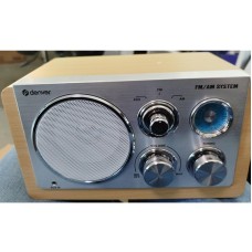 DENVER TR-63LW Lightwood AM/FM Radio OUTLET