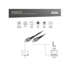 DIGITUS Kabl premijum HDMI na HDMI 2.1 8K 1m crni