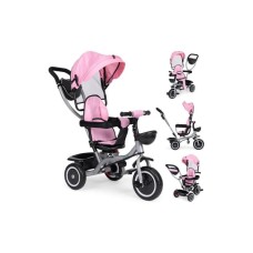 ECO TOYS 2u1 tricikl sa rotirajuim sediçtem i sklopivom tendom Pink, ECOTOYS