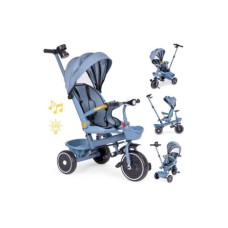 ECO TOYS 2u1 tricikl sa rotirajucim sedistem i sklopivom tendom Blue, ECOTOYS