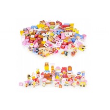ECO TOYS Edukativne drvene kocke set - CANDY CITY 116kom