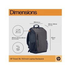 HP Travel ranac, 15.6 inča, 18l, sivi (6H2D9AA) HP Travel ranac, 15.6 inča, 18l, sivi (6H2D9AA)
