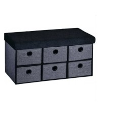 KESPER Tabure sa kutijama za odlaganje 76x38x38cm, Tamnosivo KESPER Tabure sa kutijama za odlaganje 76x38x38cm, Tamnosivo