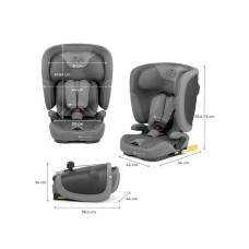 KINDERKRAFT KINDERKRAFT AUTOSEDISTE FIX2GO I-SIZE 76-150CM GREY KINDERKRAFT KINDERKRAFT AUTOSEDISTE FIX2GO I-SIZE 76-150CM GREY
