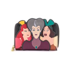 Loungefly Disney Villains Scene Evil Stepmother and Step Sisters Zip Around, novčanik