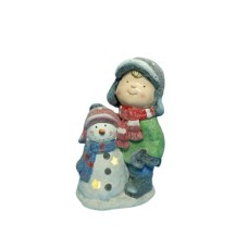 MILENIJUM Novogodišnji ukras Dečak sa sneškom 42/70228
