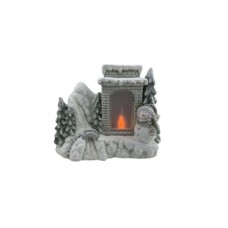 MILENIJUM Novogodišnji ukras Kamin sa svetlećim efektom 42/70233