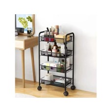 ModernHome CRNA METALNA POLICA SA TOČKIĆIMA ZA KUHINJU ILI KUPATILO 4 NIVOA ModernHome CRNA METALNA POLICA SA TOČKIĆIMA ZA KUHINJU ILI KUPATILO 4 NIVOA