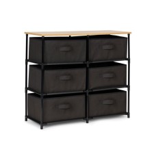 ModernHome Police za odlaganje sa tekstilnim korpama