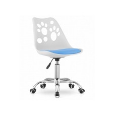 ModernHome Stolica Print White Blue