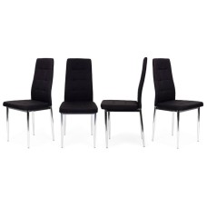 ModernHome Trpezarijske stolice set 4 kom Tami (DC858F-4 BLACK)