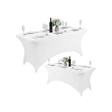 ModernHome Univerzalna navlaka za sto 180 cm bela