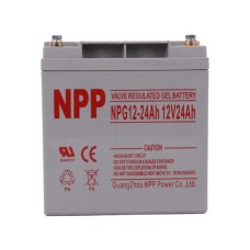 NPP NPG12V-24Ah, Gel battery, C20=24AH, T14, 166x126x174x181, 7,6KG, Light grey NPP NPG12V-24Ah, Gel battery, C20=24AH, T14, 166x126x174x181, 7,6KG, Light grey