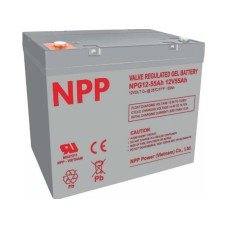 NPP NPG12V-55Ah, Gel battery, C20=55AH, T14, 230*138*208*212, 15KG, Light grey NPP NPG12V-55Ah, Gel battery, C20=55AH, T14, 230*138*208*212, 15KG, Light grey