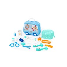 Polesie Doktorski set za decu 18 delova u koferu sa točkovima plavi
