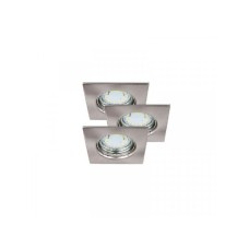 RABALUX Set 3 kvadratne fiksne saten hrom rozetne RABALUX Set 3 kvadratne fiksne saten hrom rozetne