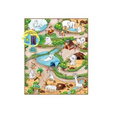 ROLLMATZ Podloga za igranje Zoološki vrt + 6 flomastera 90 x 120cm ROLLMATZ Podloga za igranje Zoološki vrt + 6 flomastera 90 x 120cm