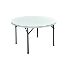 Savacoop Sklopivi plasticni sto okrugli beli 120cm Savacoop Sklopivi plasticni sto okrugli beli 120cm