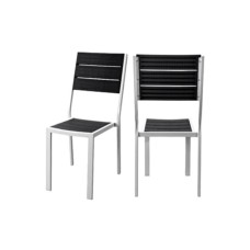 Savacoop Stolica plastična imitacija drveta siva Savacoop Stolica plastična imitacija drveta siva