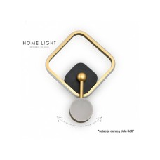 VESTA 466 ZIDNA LAMPA 15W 3000K CRNA/BRUSENO ZLATO VESTA 466 ZIDNA LAMPA 15W 3000K CRNA/BRUSENO ZLATO