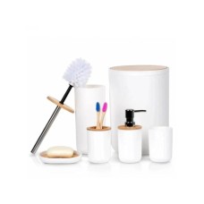 Vilde Set od 6 kupatilskih dodataka - Beli Vilde Set od 6 kupatilskih dodataka - Beli