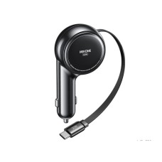 WEKOME WP-C50 Punjač za Auto sa flat Kablom na uvlčenje 3.1 tip C 60W, crni