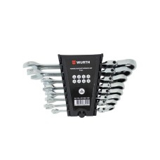 WURTH Set okasto-viljuškastih ključeva i flex račna, 8 komada (5714251130) WURTH Set okasto-viljuškastih ključeva i flex račna, 8 komada (5714251130)